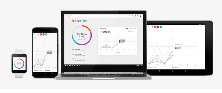 Interface do app Google Fit