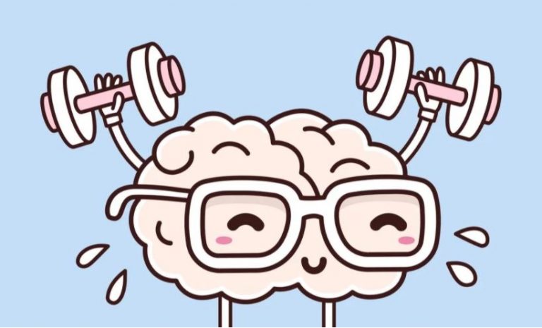 Cérebro levantando peso