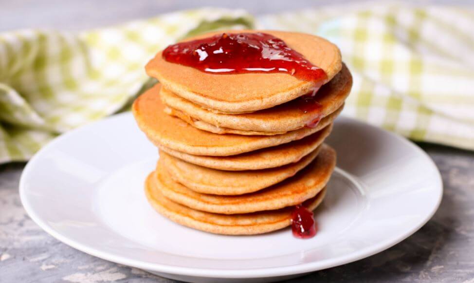 Panquecas com geléia