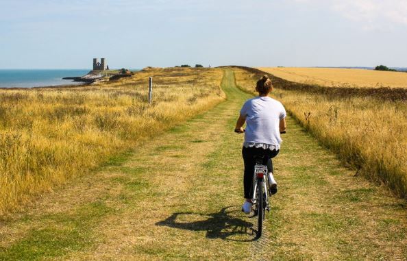 Passeando de bicicleta