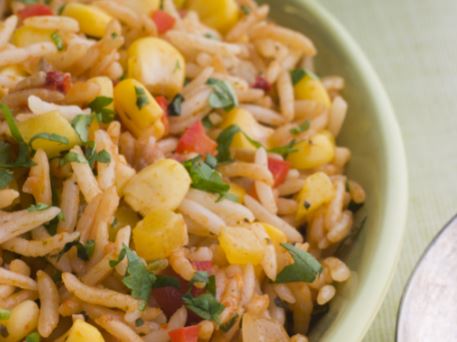 Arroz com legumes e vegetais