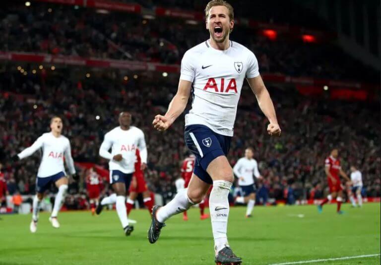 Harry Kane comemorando um gol