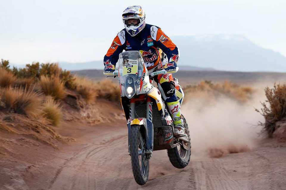 Competidor de moto no rally dakar