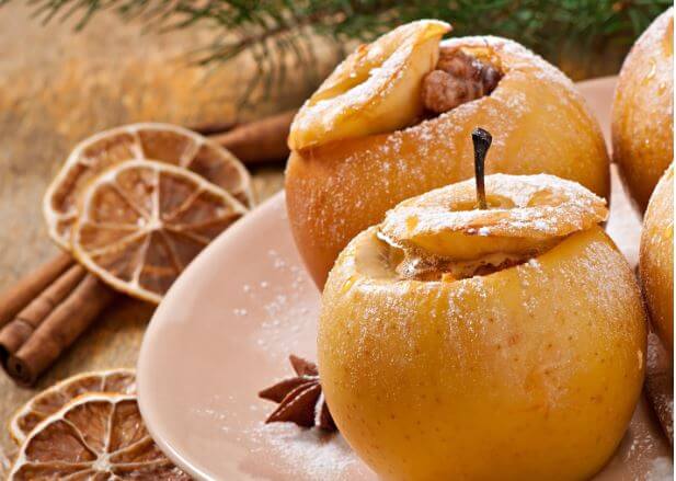 Maçã assada recheada