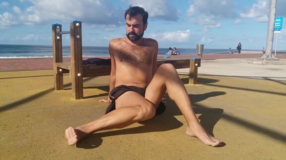 rotação de quadril sentado