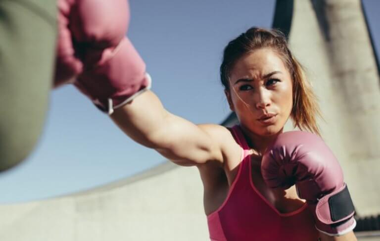 tonificar os músculos dos braços com boxe