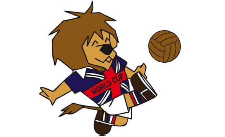 Primeiro mascote da copa, na Inglaterra