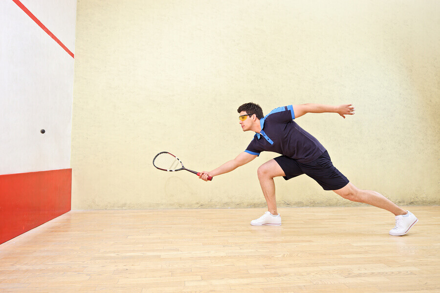 Pontos duplos amarelos, a bola de squash profissional