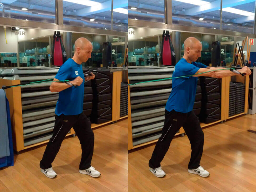 Treino fullbody com faixas elásticas