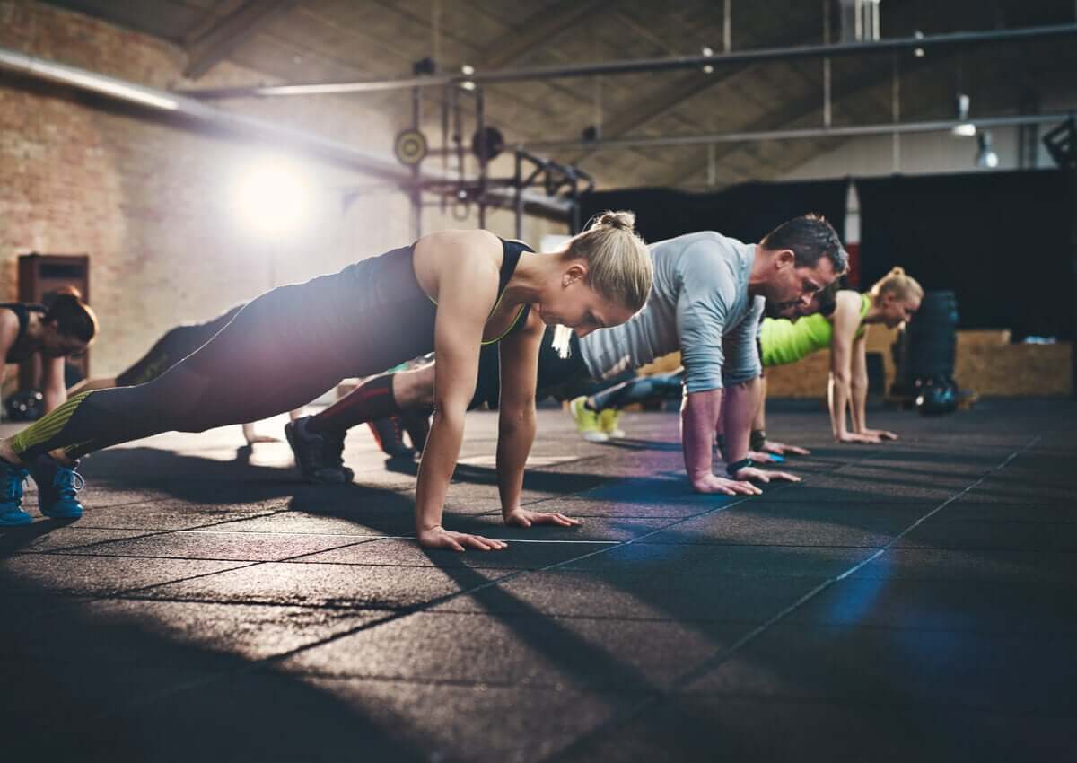 Treino com flexões